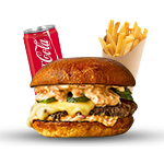 Beef Burger With Cheese & Fried Onion 